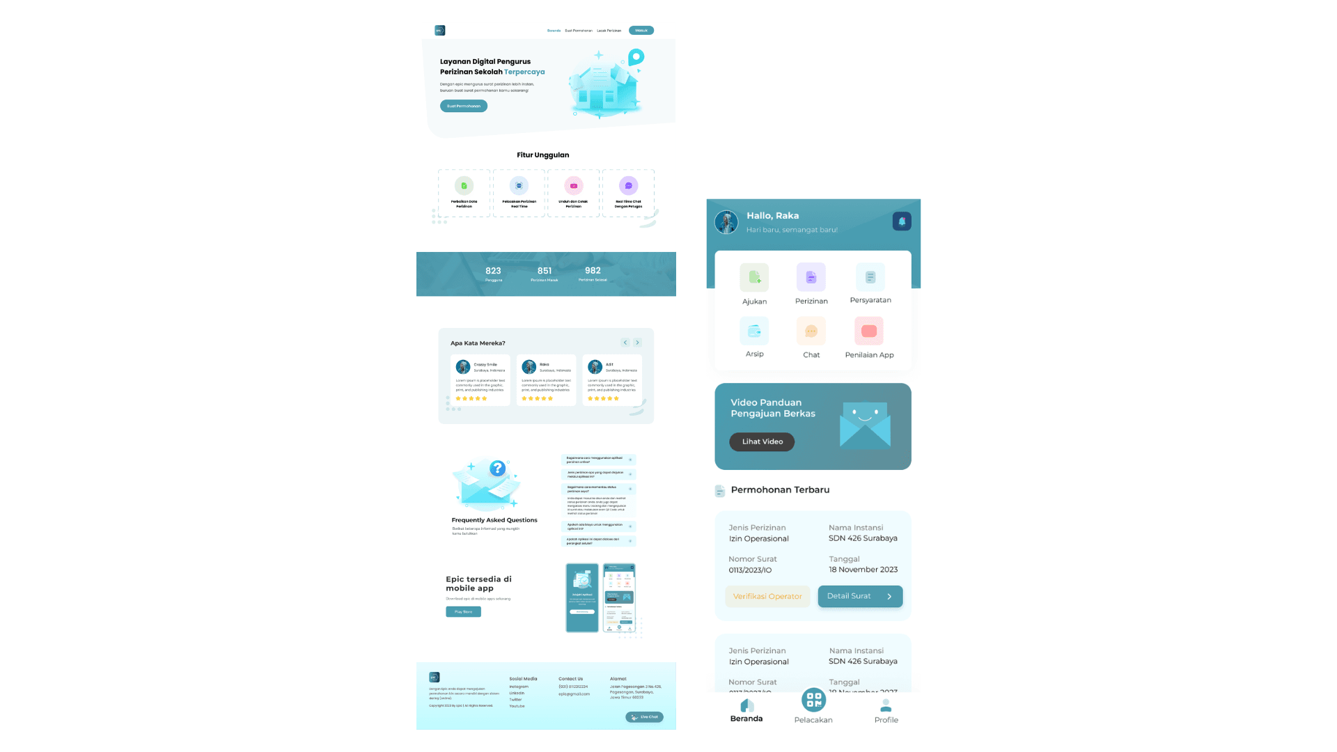 Pembuatan Aplikasi Website dan Mobile EPIC
